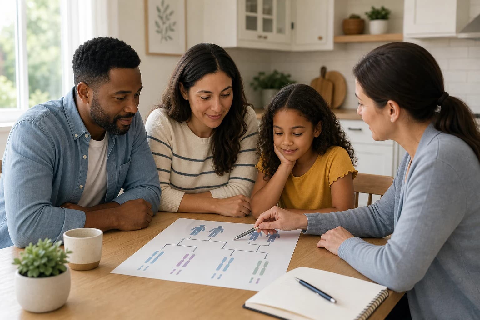 Discussion familiale sur la génétique