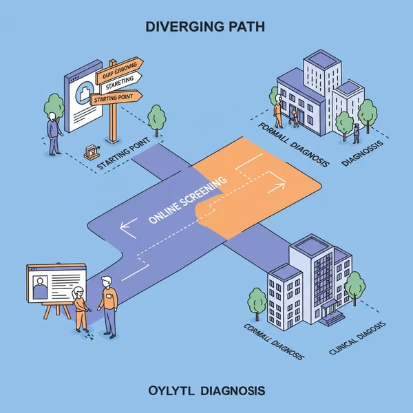 Online ASD screening is a path sign, diagnosis is definitive.